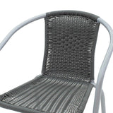 Scaun exterior Obbi, metal si PE, 56x54x73 cm - Gri
