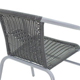 Scaun exterior Obbi, metal si PE, 56x54x73 cm - Gri