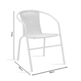 Scaun exterior Obbi, metal si PE, 56x54x73 cm - Gri