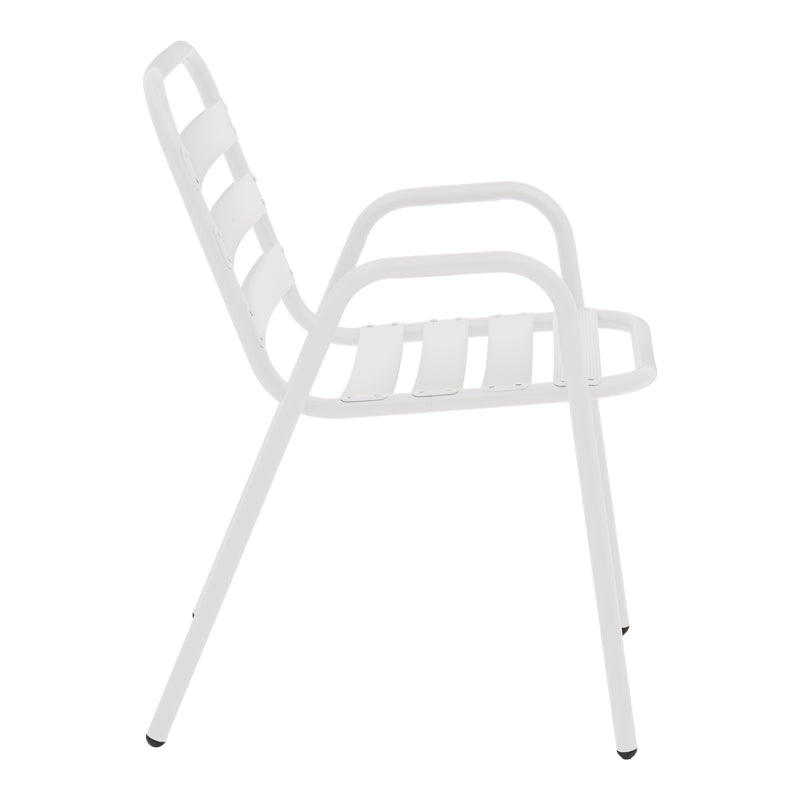 Scaun exterior Sussie, metal si aluminiu, 45x62x76 cm - Alb