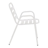Scaun exterior Sussie, metal si aluminiu, 45x62x76 cm - Alb