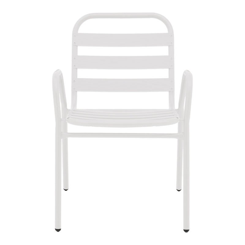 Scaun exterior Sussie, metal si aluminiu, 45x62x76 cm - Alb