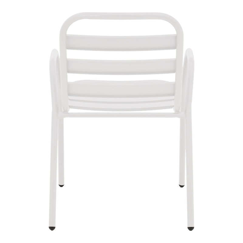 Scaun exterior Sussie, metal si aluminiu, 45x62x76 cm - Alb