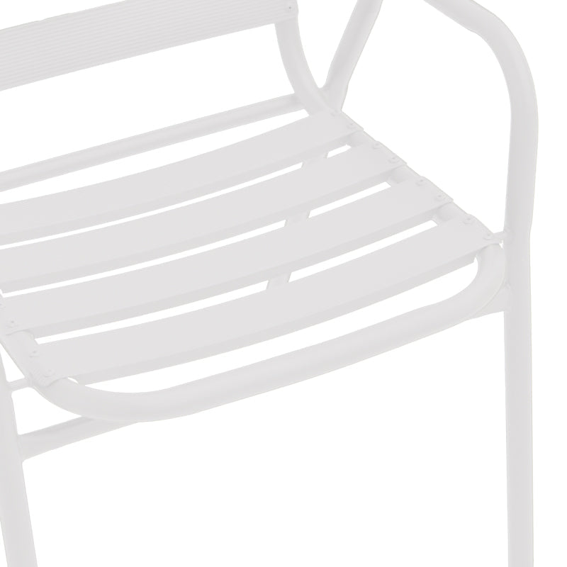 Scaun exterior Sussie, metal si aluminiu, 45x62x76 cm - Alb