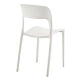 Scaun exterior Zanna stackable, 40x53x78 cm - Scaun exterior Zanna stackable, Alb, 40x53x78 cm, imagine ambient
