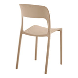 Scaun exterior Zanna stackable, 40x53x78 cm - Crem