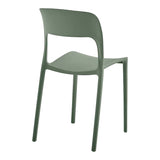 Scaun exterior Zanna stackable, 40x53x78 cm - Verde