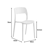 Scaun exterior Zanna stackable, 40x53x78 cm - Verde