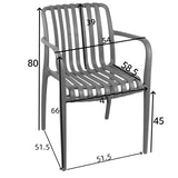 Scaun exterior Zoi, Diverse culori, 58x54x80 cm - Alb