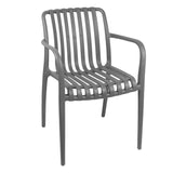 Scaun exterior Zoi, Diverse culori, 58x54x80 cm - Gri Inchis