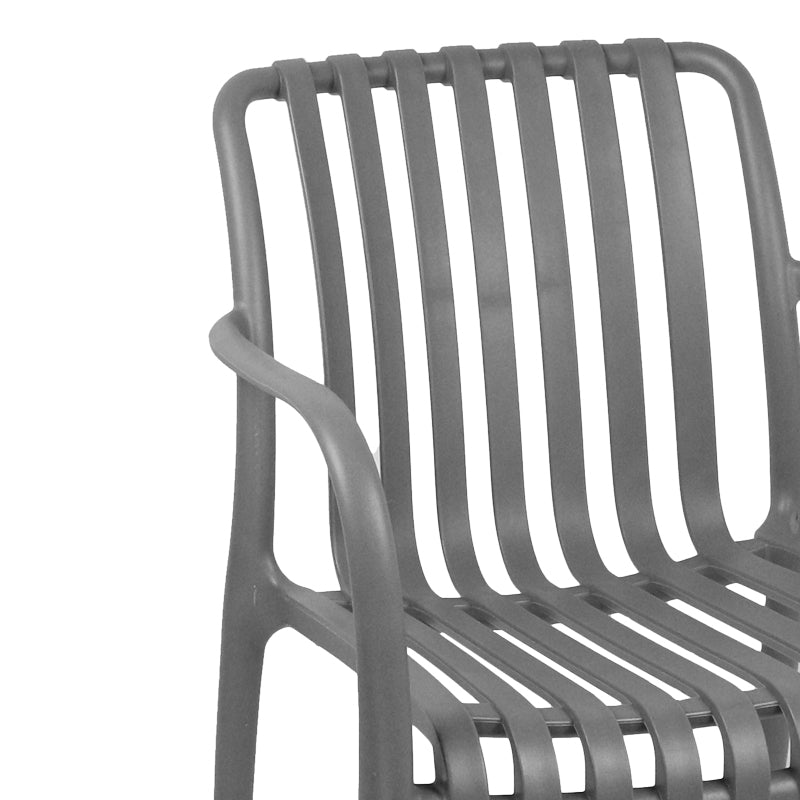 Scaun exterior Zoi, Diverse culori, 58x54x80 cm - Gri Inchis
