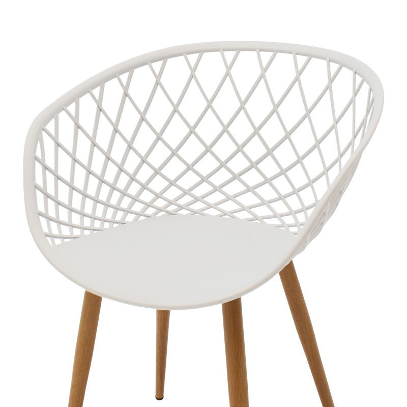 Scaun Ezra, Metal, 63x56x82 cm - Alb