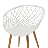 Scaun Ezra, Metal, 63x56x82 cm - Alb