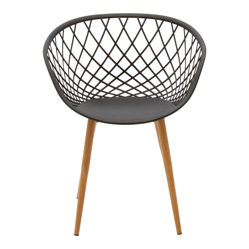 Scaun Ezra, Metal, 63x56x82 cm - Antracit
