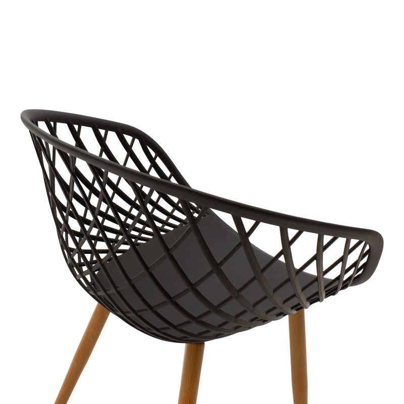 Scaun Ezra, Metal, 63x56x82 cm - Antracit