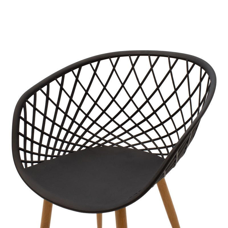 Scaun Ezra, Metal, 63x56x82 cm - Antracit