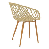 Scaun Ezra, Metal, 63x56x82 cm - Crem