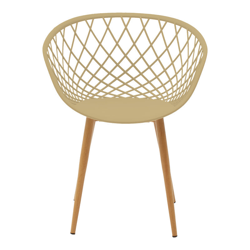 Scaun Ezra, Metal, 63x56x82 cm - Crem