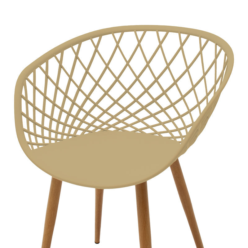 Scaun Ezra, Metal, 63x56x82 cm - Crem