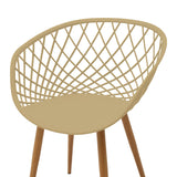 Scaun Ezra, Metal, 63x56x82 cm - Crem