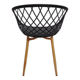 Scaun Ezra, Metal, 63x56x82 cm - Negru