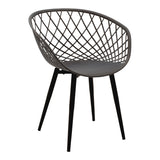 Scaun Ezra, picioare negre, 63x56x82 cm - Antracit