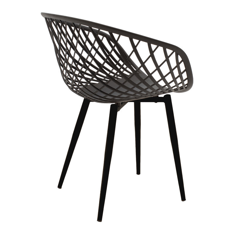 Scaun Ezra, picioare negre, 63x56x82 cm - Antracit