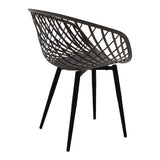 Scaun Ezra, picioare negre, 63x56x82 cm - Antracit