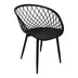 Scaun Ezra, picioare negre, 63x56x82 cm