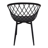 Scaun Ezra, picioare negre, 63x56x82 cm - Negru