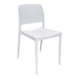 Scaun Fenxy, polipropilena, Alb - Negru, 38x42x77 cm - Scaun Fenxy, polipropilena, Alb - Negru, 38x42x77 cm