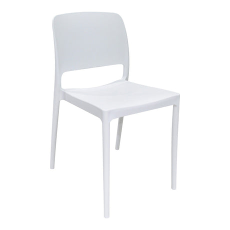 Scaun Fenxy, polipropilena, Alb - Negru, 38x42x77 cm