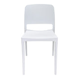 Scaun Fenxy, polipropilena, Alb - Negru, 38x42x77 cm - Alb