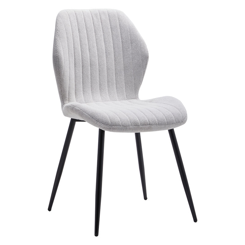 Scaun Fersity material alb-picior metalic, negru, 48x57x86 cm