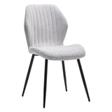 Scaun Fersity material alb-picior metalic, negru, 48x57x86 cm