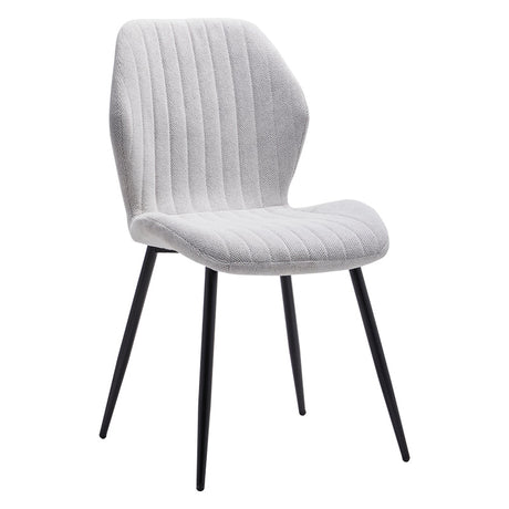 Scaun Fersity material alb-picior metalic, negru, 48x57x86 cm