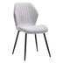 Scaun Fersity material alb-picior metalic, negru, 48x57x86 cm