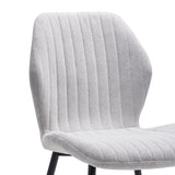 Scaun Fersity material alb-picior metalic, negru, 48x57x86 cm