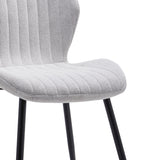 Scaun Fersity material alb-picior metalic, negru, 48x57x86 cm