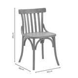 Scaun Flisbie lemn Natural de fag, 46x48x86 cm