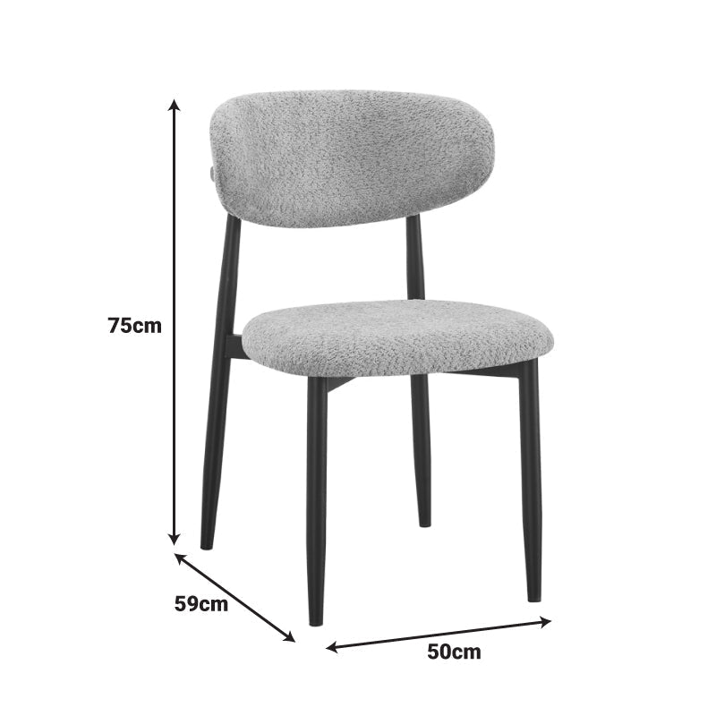 Scaun Folegio, stofa si metal, 50x57x79 cm - Bej