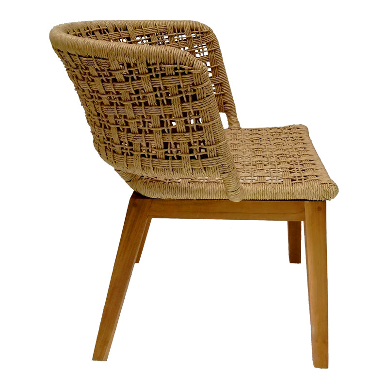 Scaun fotoliu de gradina Milou Boho, Natural, 59x65x73 cm