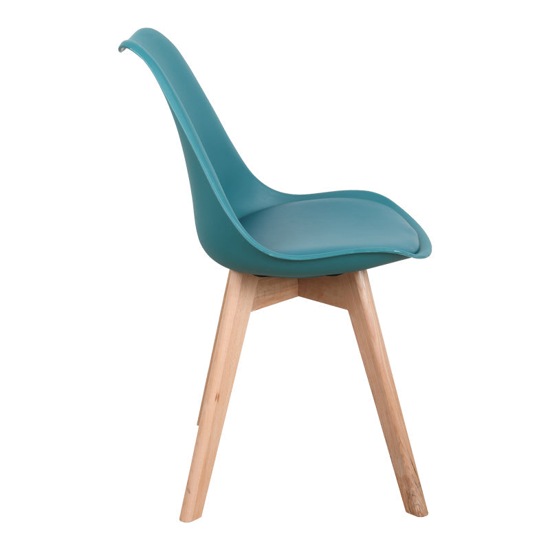 Scaun Gaston, Gri deschis Natural, 58x47x85 cm - Albastru