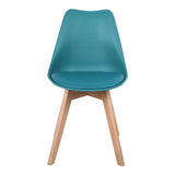 Scaun Gaston, Gri deschis Natural, 58x47x85 cm - Albastru