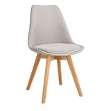 Scaun Gaston bej lemn, Natural, 56x43x84 cm