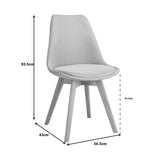 Scaun Gaston bej lemn, Natural, 56x43x84 cm