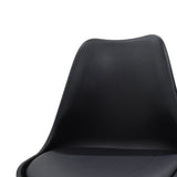 Scaun Gaston cu, neagra - stejar, 57x48 cm - Negru