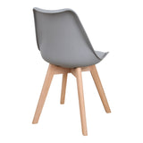 Scaun Gaston, Gri deschis Natural, 58x47x85 cm - Gri