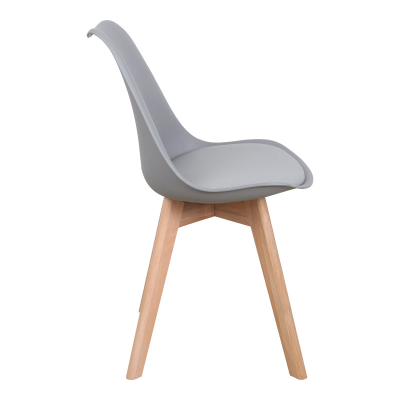 Scaun Gaston, Gri deschis Natural, 58x47x85 cm - Gri