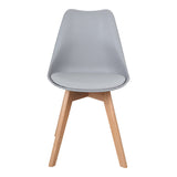 Scaun Gaston, Gri deschis Natural, 58x47x85 cm - Gri